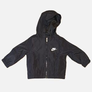 NWT Nike Black Hooded Windbreaker Jacket
